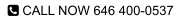  CALL NOW 646 400-0537